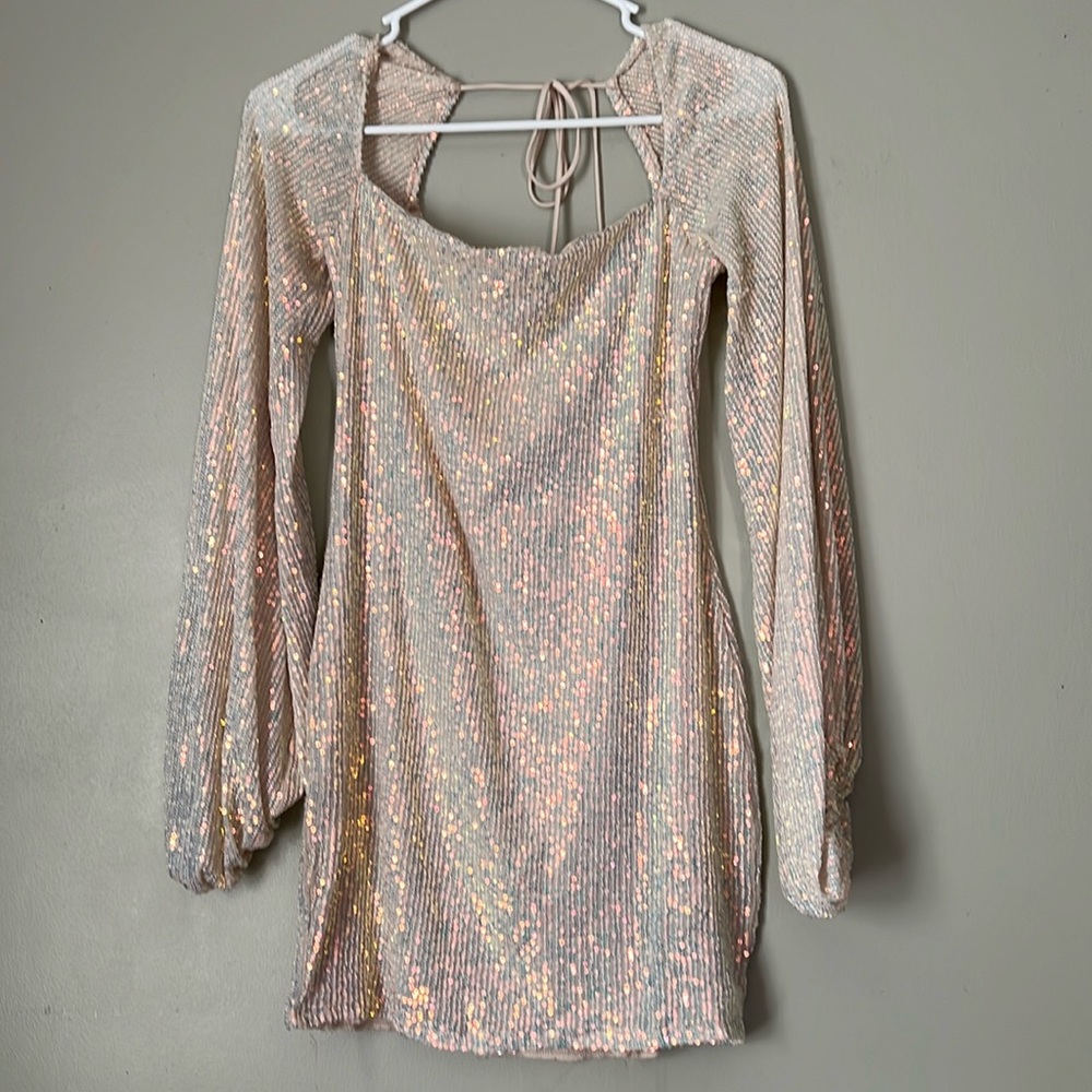 white sparkly size large dress - Picture 1 of 2